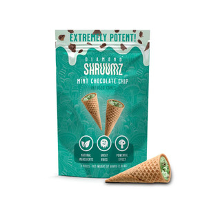 Diamond Shruumz Infused Cones Mint Chocolate Chip Diamond Shruumz Infused Cones Mint Chocolate Chip