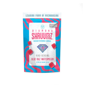 Diamond Shruumz Premium Micro Dose Gummies 15ct Blue Raz Watermelon
