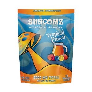 Shrooms 6000mg 12ct Amanita Micro Dose Gummies Tropical Punch