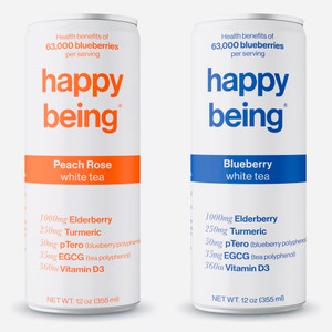 Happy Being White Tea  peach rose and blueberry white tea