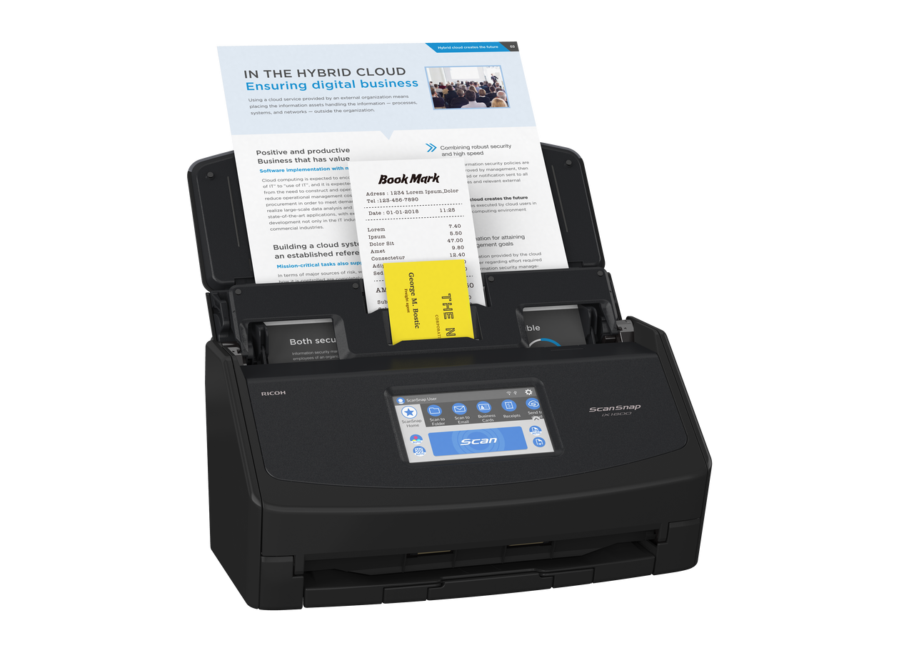 ScanSnap iX1600 Touch Screen Document Scanner (Black)