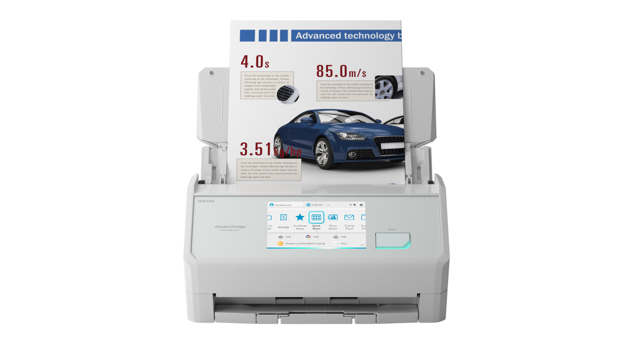 ScanSnap iX2500 Touch Screen Scanner for PC and Mac (White)
