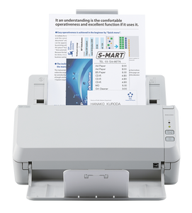 REFURB Ricoh SP-1120N with documents in the automatic feeder, front view REFURB Ricoh SP-1120N with documents in the automatic feeder, front view