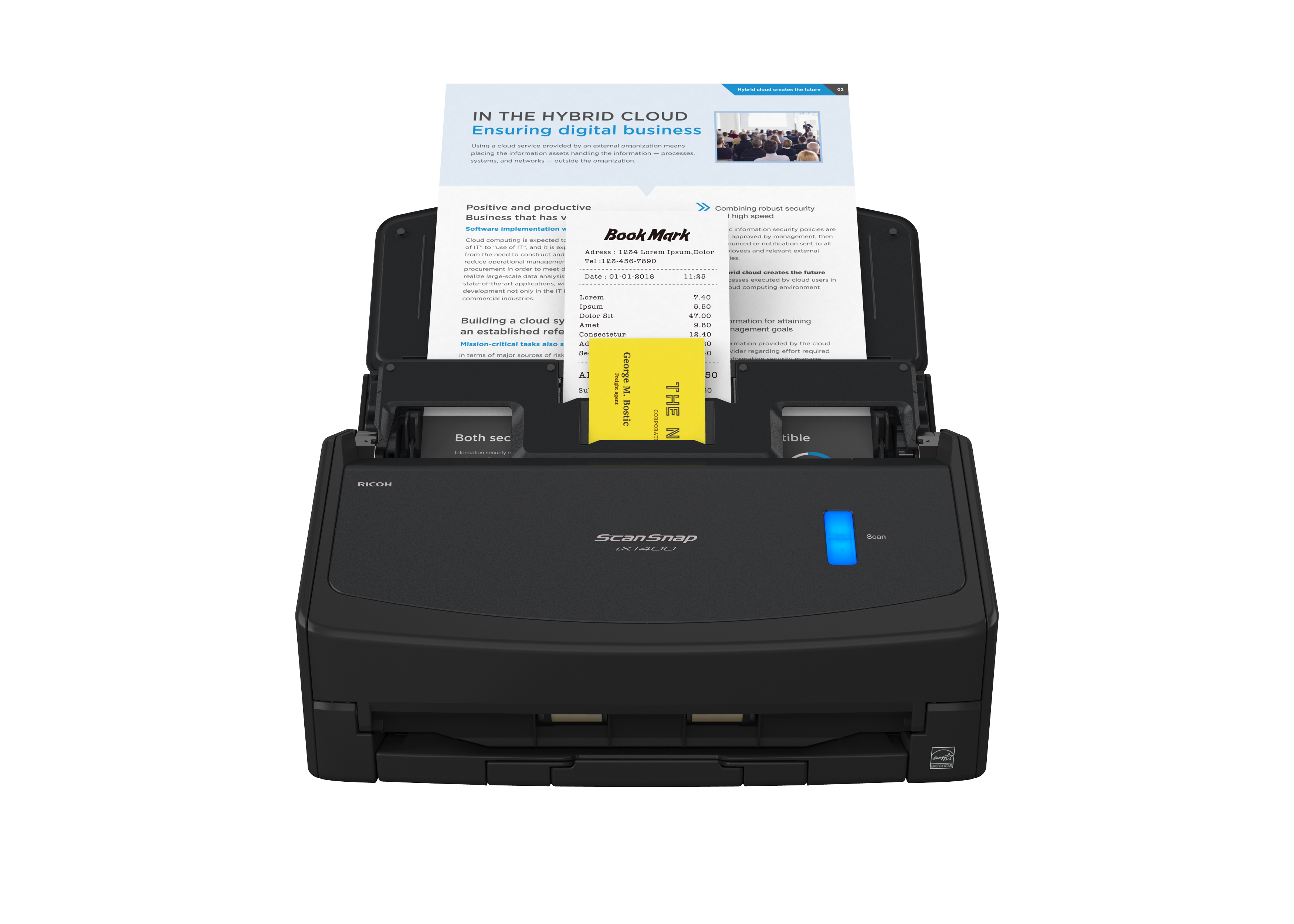 ScanSnap iX1400 Black Front open view