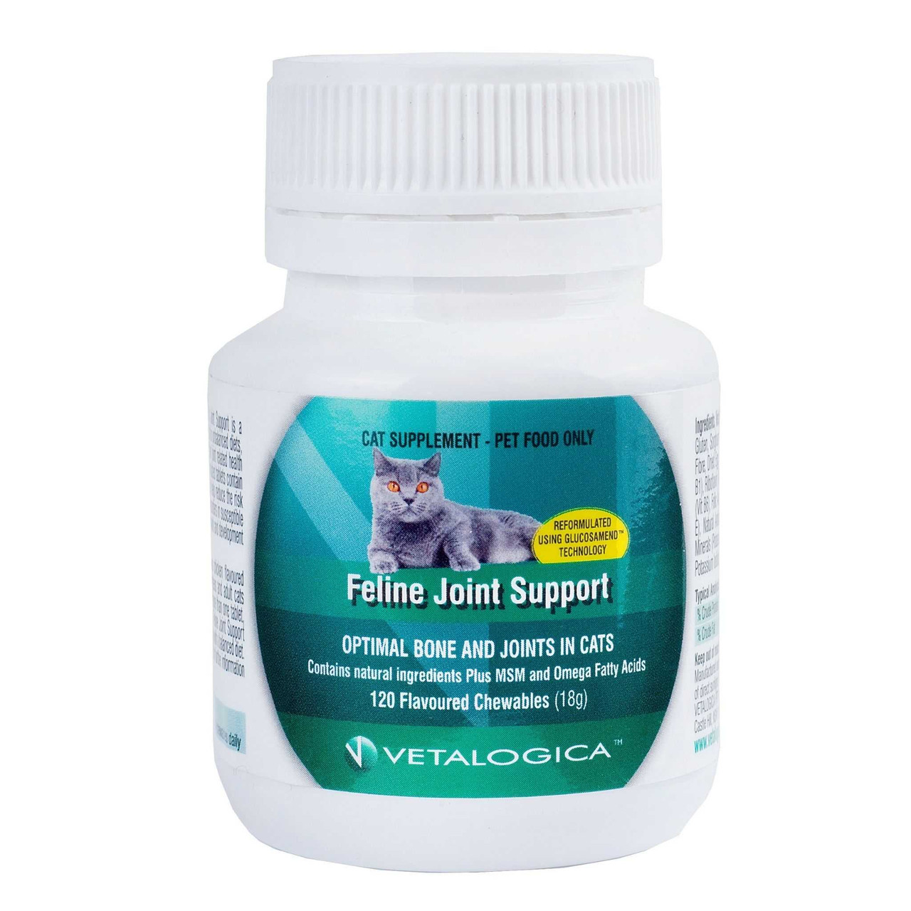 20% korting op Vetalogica Feline Joint Support voor katten - 120 kauwtabletten bij Atlantic Pet Products