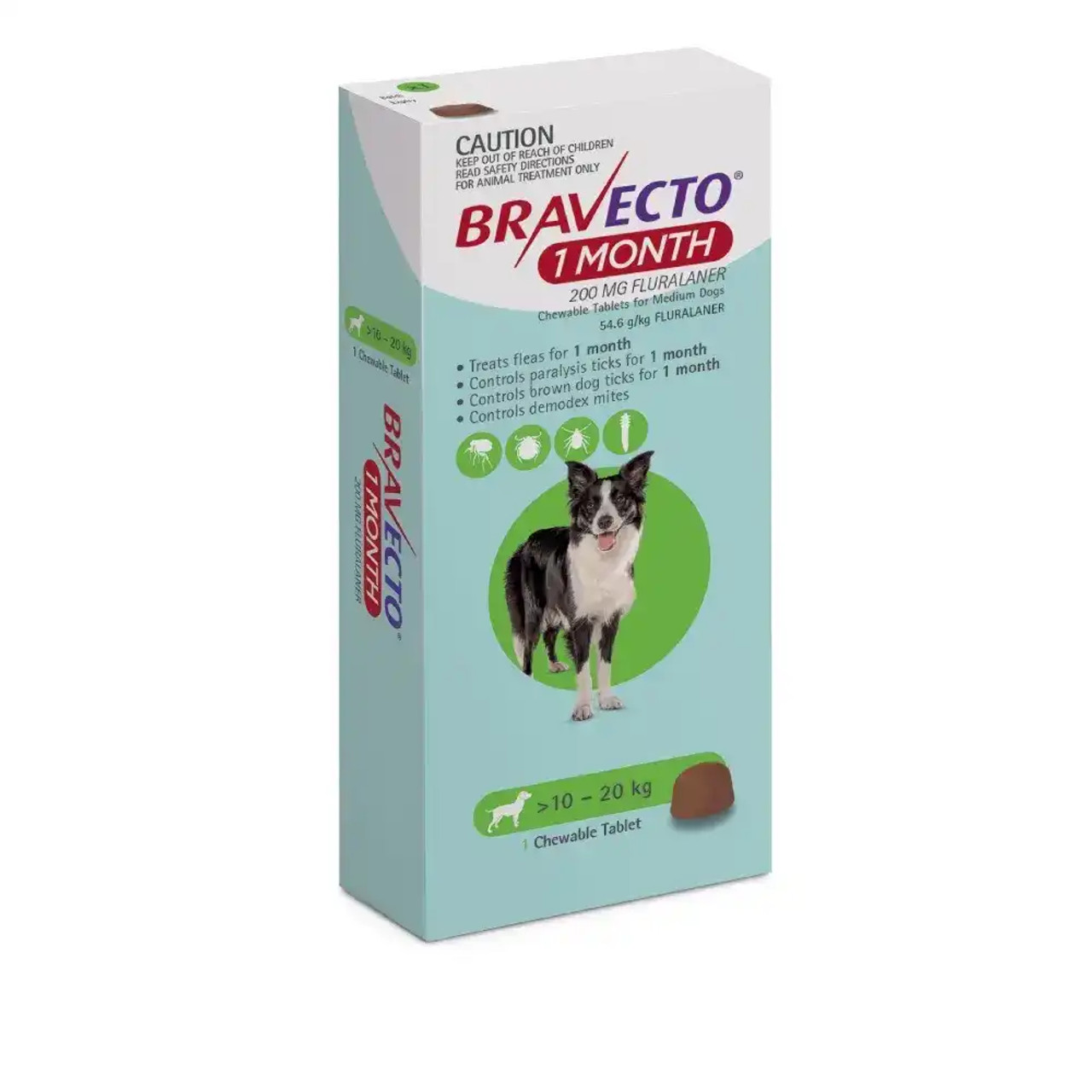 Bravecto Masticatore di pulci e zecche per 1 mese per cani