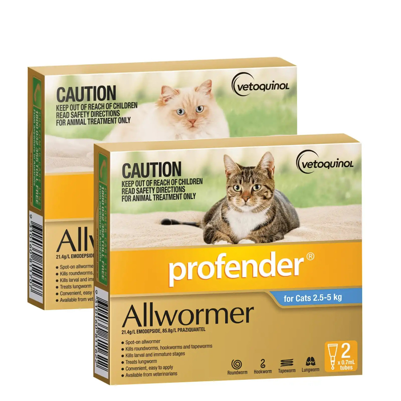 20% rabat på Profender Allwormer til katte hos Atlantic Pet Products