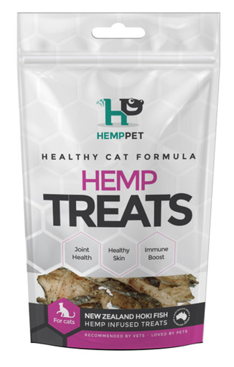 HempPet New Zealand Hoki Fish Hemp Infused Treats para gatos 70g (2.46 oz)