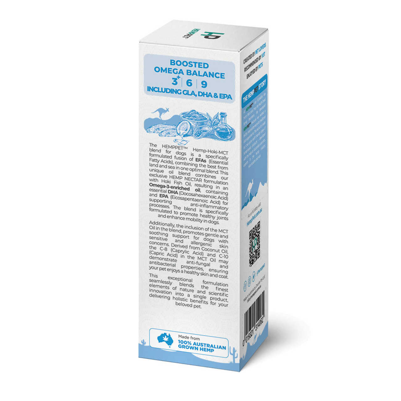 HempPet Mobility Supplement Hanfsamen-Nektar-Ölmischung + Hoki Fisch & MCT-Öl für Hunde 100ml (3.38 fl oz)