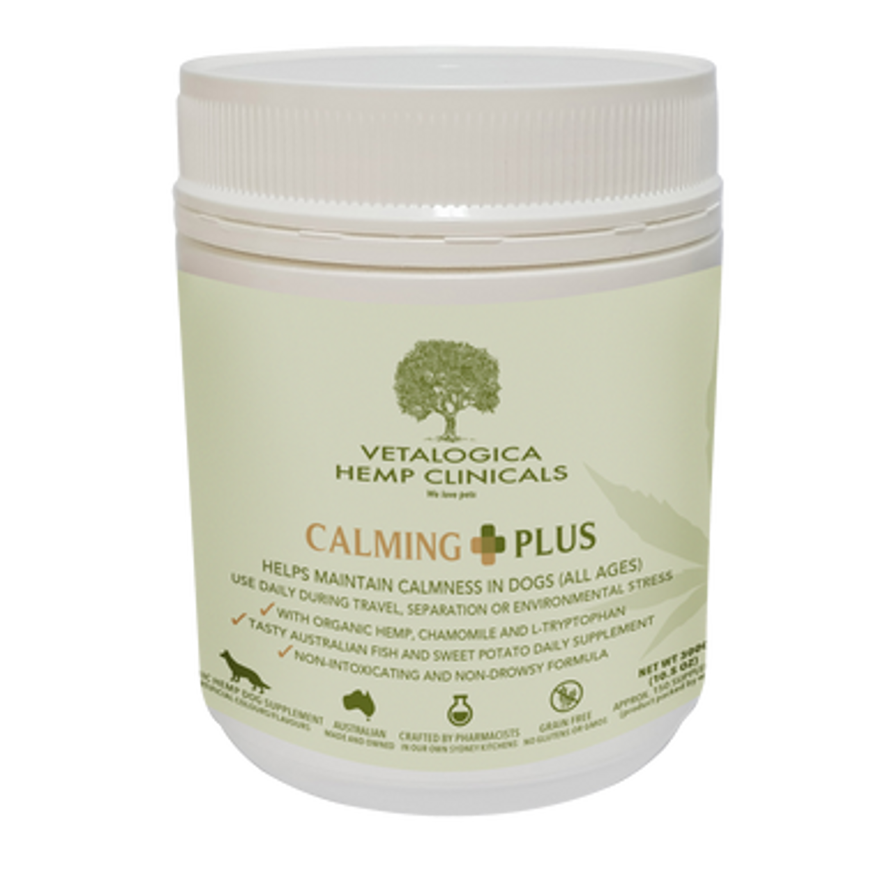 Vetalogica Hemp Clinicals Calming Plus Vitamins per cani 300 g (10,58 oz)