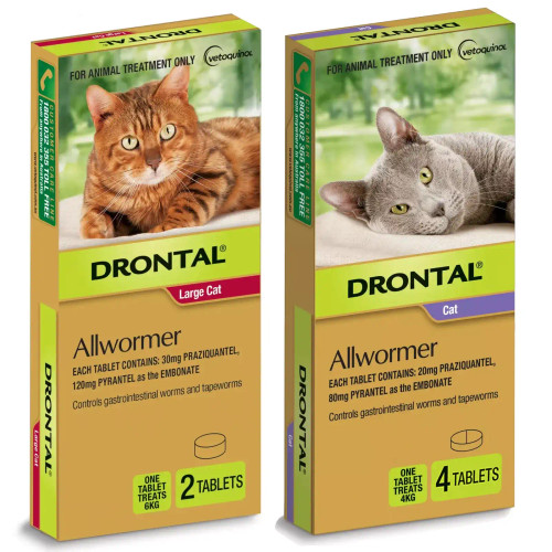 20 % de réduction sur les comprimés vermifuges Drontal pour chats chez Atlantic animalerie en ligne