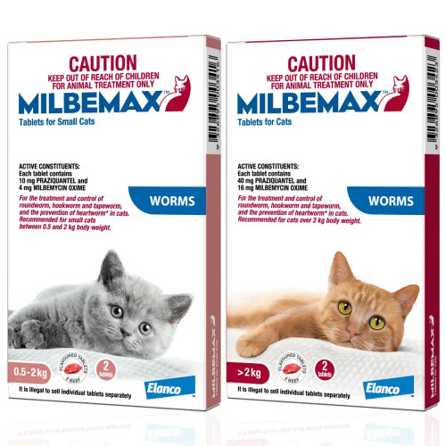 20% rabatt på Milbemax Allwormer-tabletter för katter hos Atlantic Pet Products