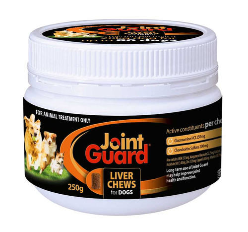 20% rabat på Joint Guard Liver Chews til hunde - 250 g (8,8 oz) - 120 godbidder hos Atlantic Pet Products