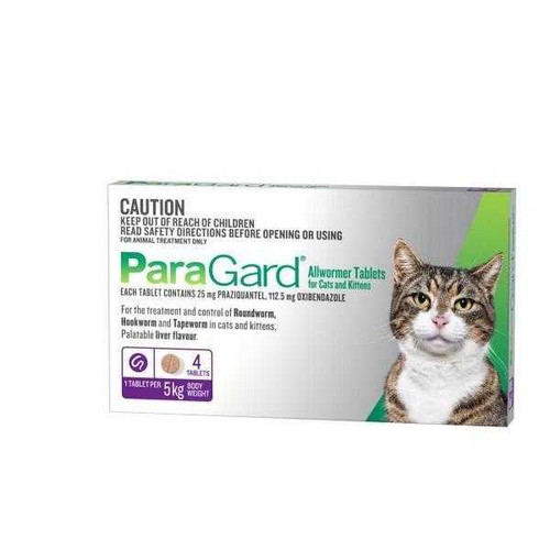 20% Off Paragard Allwormer For Cats & Kittens up to 5 kg (11 lbs) - 4 Tablets at Atlantic Pet Products