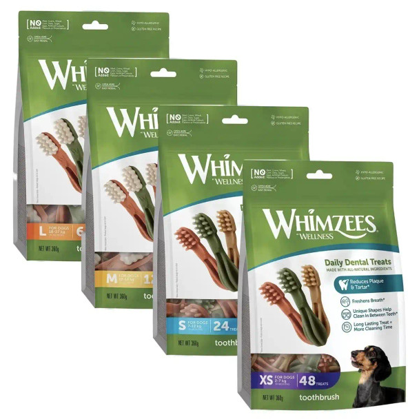 20% Off Whimzees Toothbrush Dog Dental Treats at Atlantic Pet Products