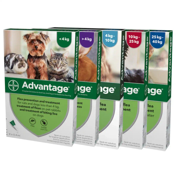 20% de descuento en Advantage Spot-On Tratamiento Antipulgas para Perros y Gatos en Atlantic Pet Products