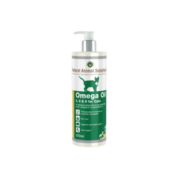 Natural Animal Solutions Omega 3 6 & 9 Oil For Cats 200ml (6.76 fl oz)
