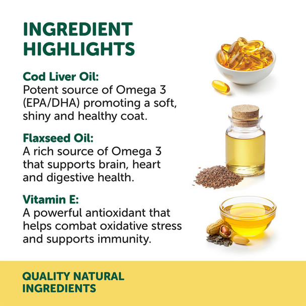 Natural Animal Solutions Omega 3 6 & 9 Oil 500ml (16.9 fl oz)