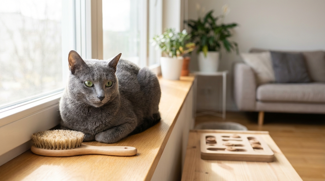 Gatto Blu di Russia: profilo della razza, carattere e guida alla cura
