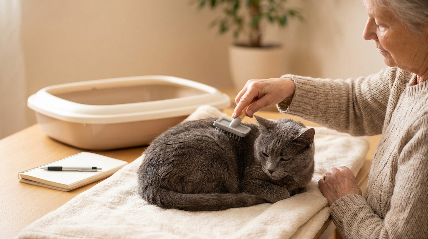 العناية بالقطط المسنّة: فحوصات صحية يجب أن يعرفها كل مالك