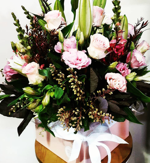 Flowers in a box, birthday gift, same day delivery Daylesford