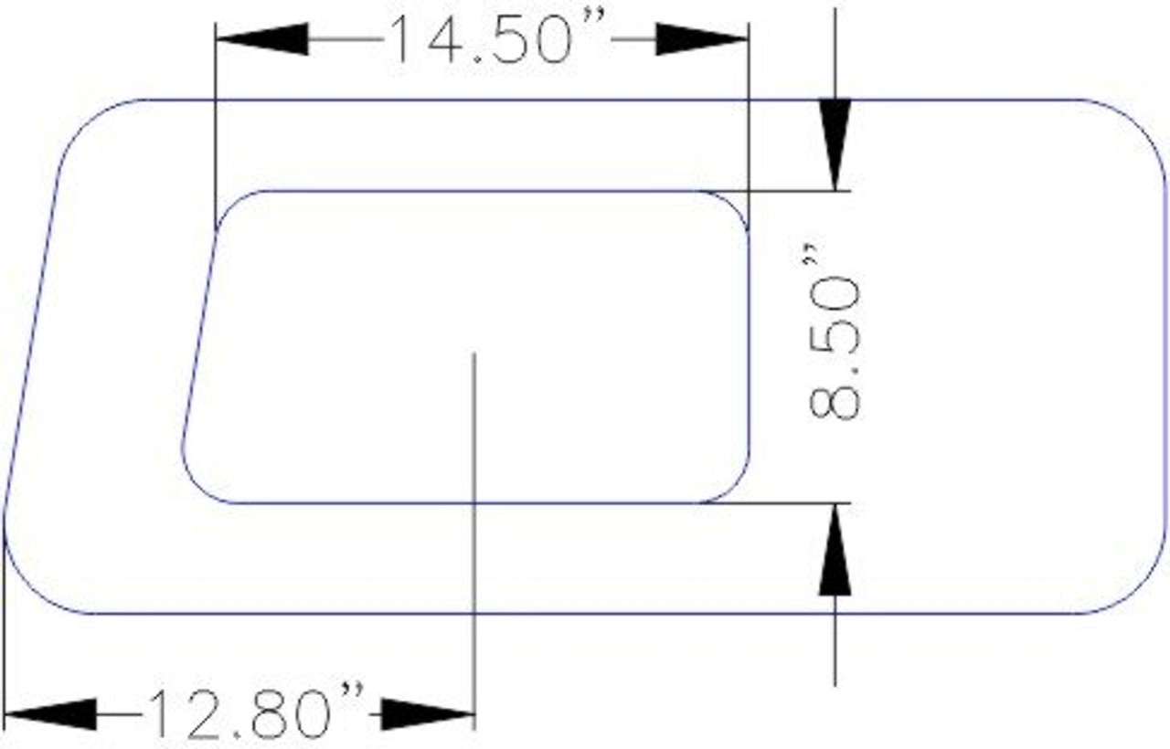 W-1220-250 - Cessna 172 non opening Door window with a Large vent