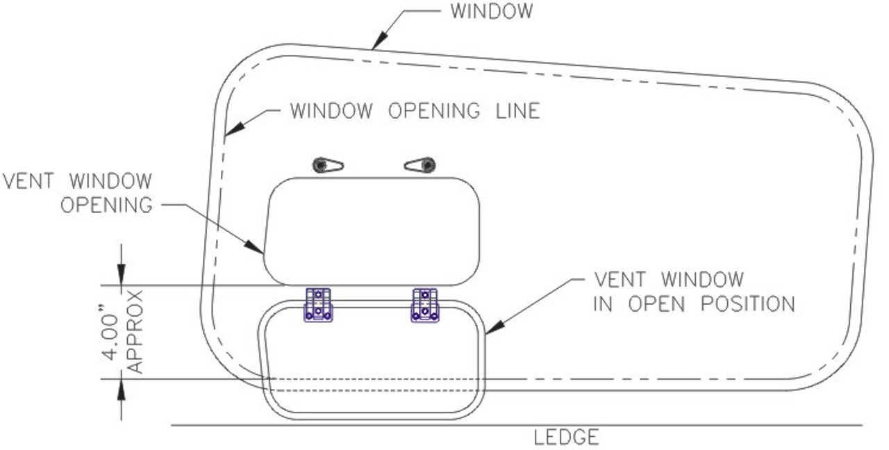 2527 - Lake rear side windows - With Photo Port Drawing