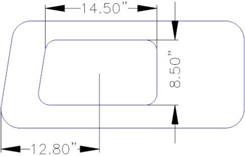 W-1220 - Cessna 172 non opening Door window with a Large vent