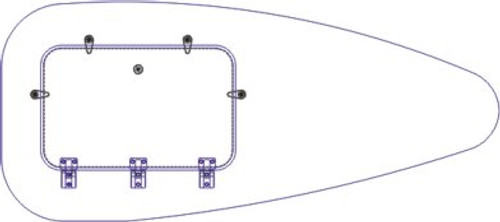 2529 - Cessna 177 Door window with Photo port Drawing