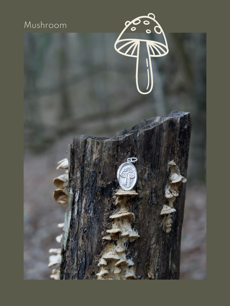 Mushroom Silver Pendant - Carla Movia