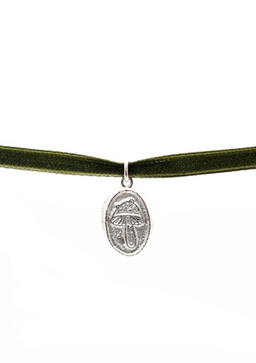 Mushroom Silver Pendant
