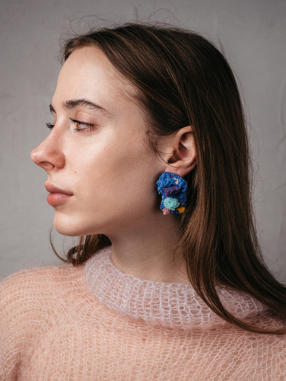 Sugar Earrings Blue Oxide Confetti - Carla Movia