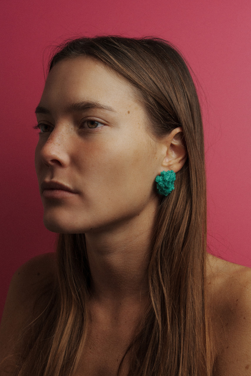 Sugar Earrings Bright Green - Carla Movia