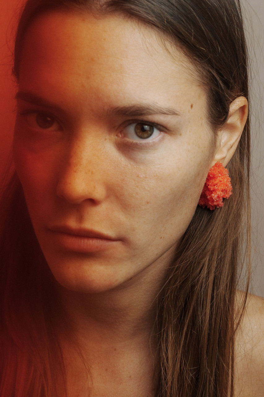 Sugar Earrings Bright Red - Carla Movia