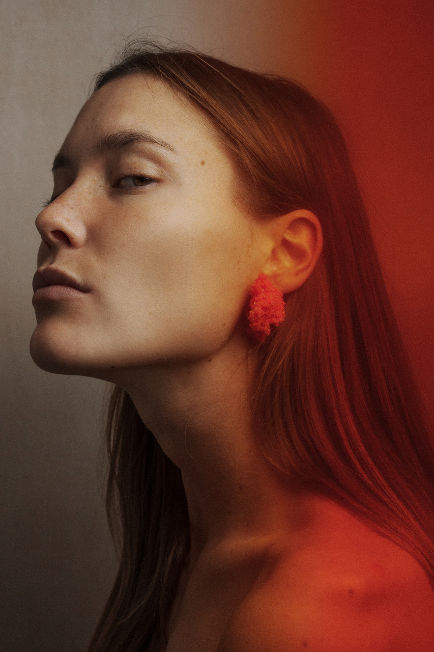 Sugar Earrings Bright Red - Carla Movia