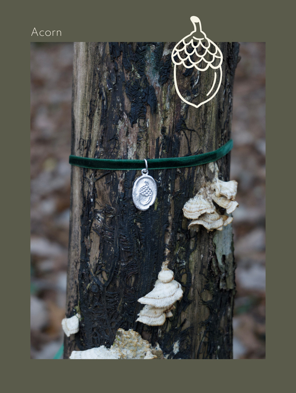 Acorn Silver Pendant - Carla Movia