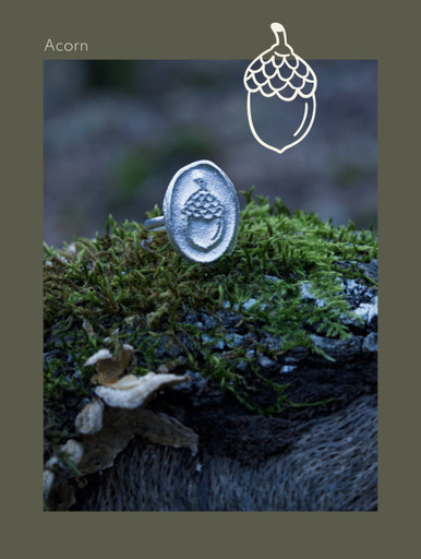 Acorn Silver Ring