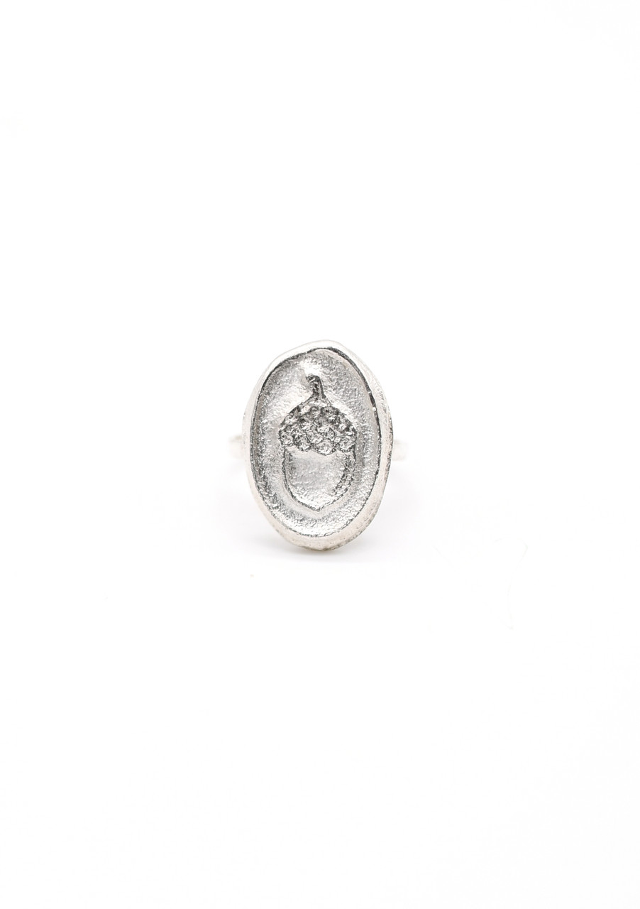 Acorn Silver Ring - Carla Movia