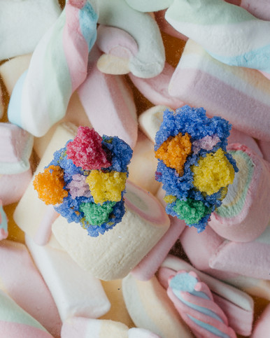 Sugar Earrings Blue Confetti