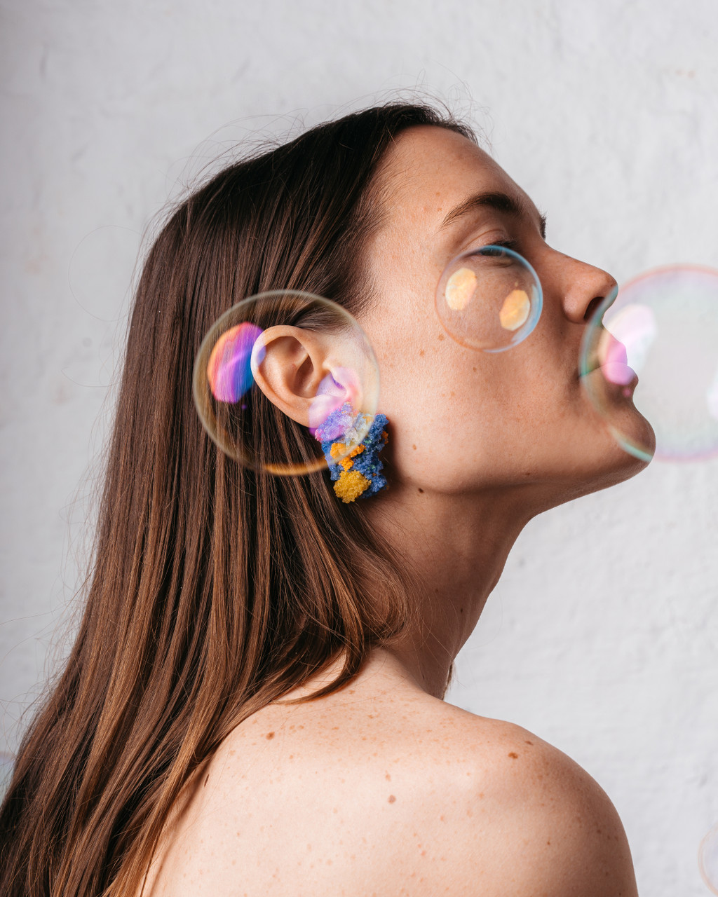 Sugar Earrings Blue Confetti - Carla Movia