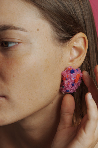 Sugar Earrings Fucsia Confetti