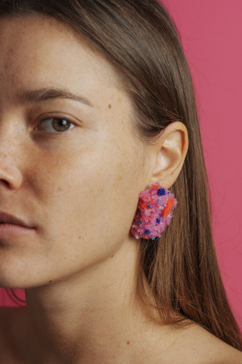 Sugar Earrings Fucsia Confetti