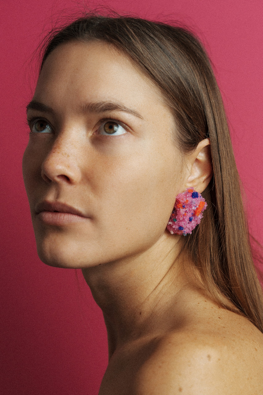 Sugar Earrings Fucsia Confetti - Carla Movia