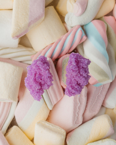 Sugar Earrings Neon Purple