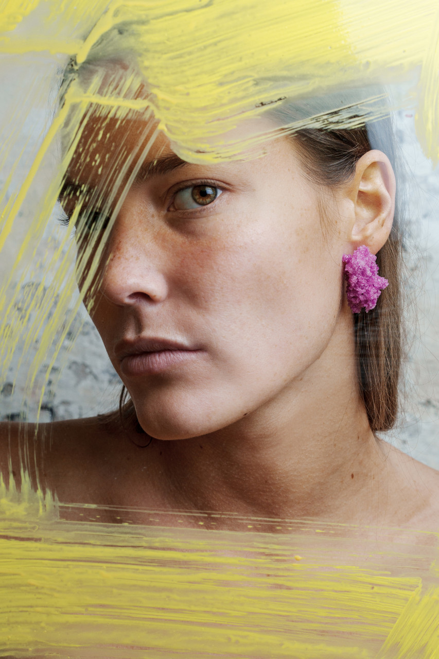 Sugar Earrings Neon Purple - Carla Movia