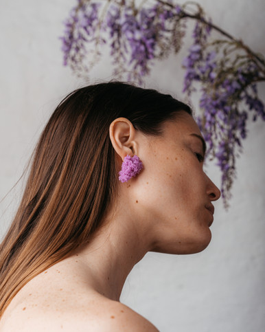 Sugar Earrings Neon Purple