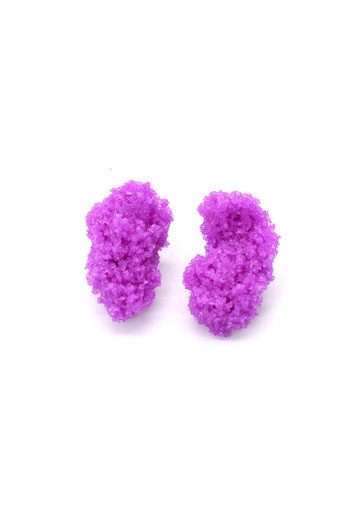 Sugar Earrings Neon Purple