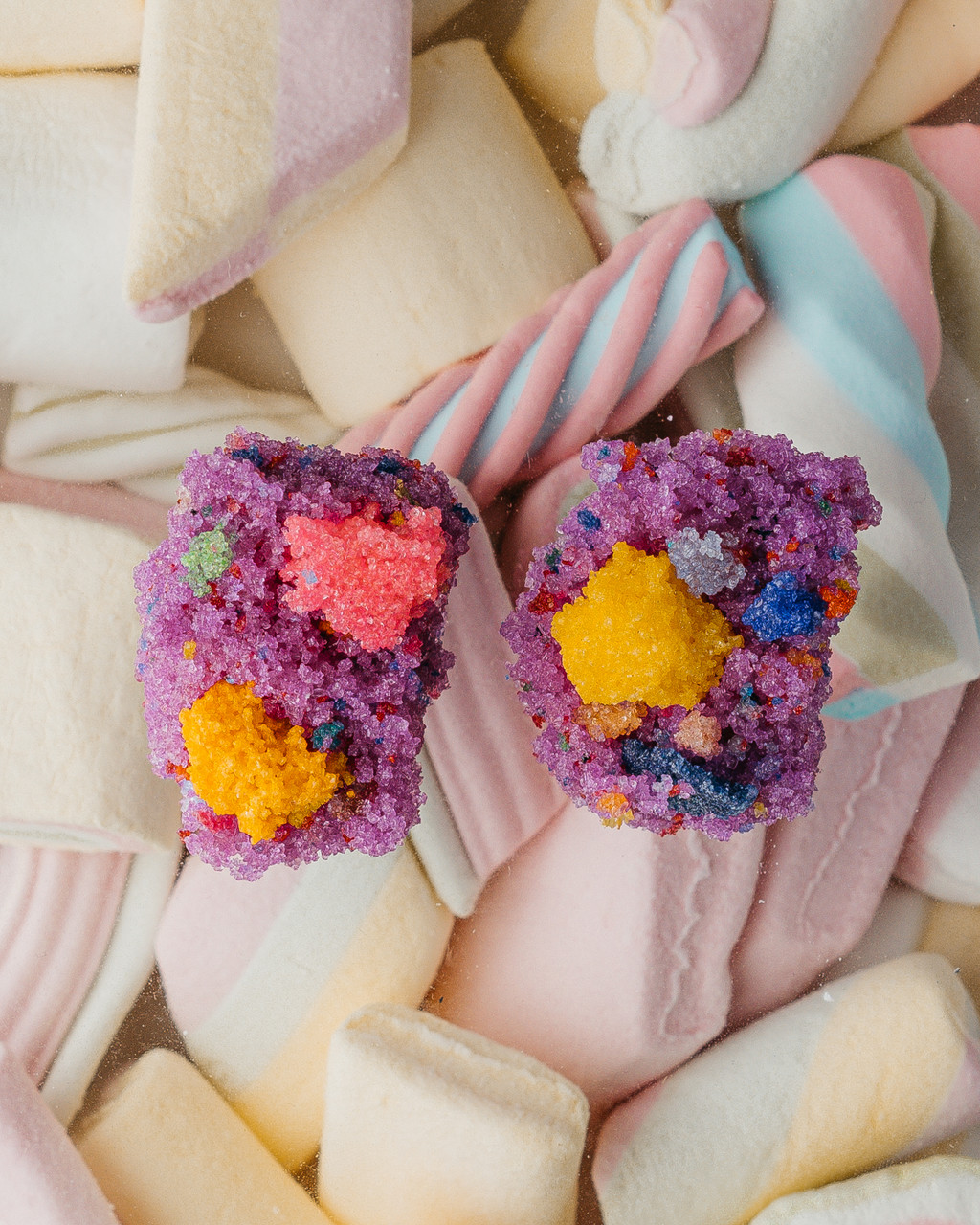 Sugar Earrings Neon Purple Confetti - Carla Movia