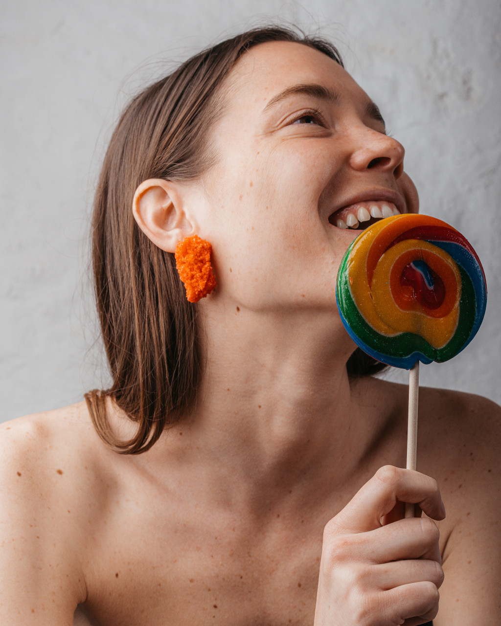 Sugar Earrings Orange - Carla Movia