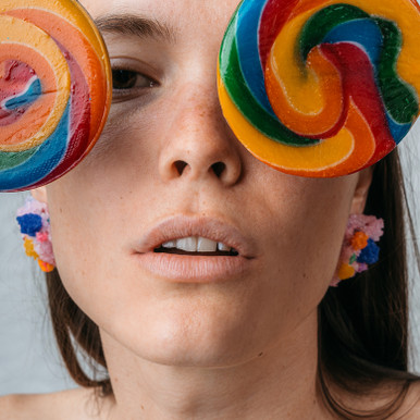 Sugar Earrings Pink Confetti
